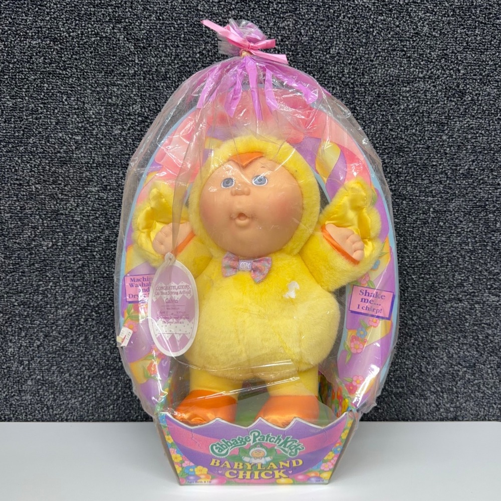 Vintage 1992 Cabbage Patch Kids Babyland Chick Plush Chirping Doll Calvin 31870